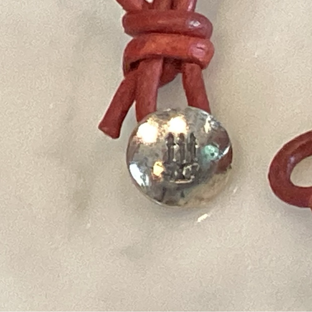 James Avery Red Leather Charm Bracelet - Picture 2 of 3
